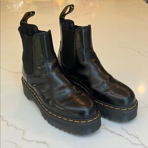 Dr. Martens Black Ankle Boots with Platform Sole